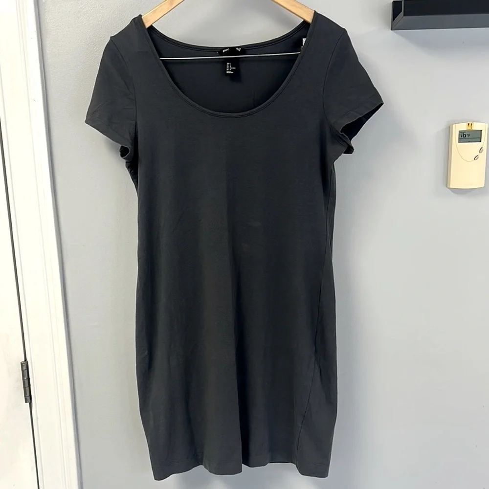 grey t shirt dress h&m Women's Dark gray Long T-Shirt Dress